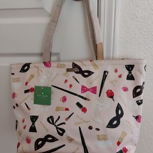 Kate Spade Pink Graphic Tote Bag
